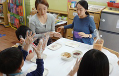 [CJ E&M] 넷마블, 이화어린이집 아이들과 ‘샌드위치 만들기’ 진행